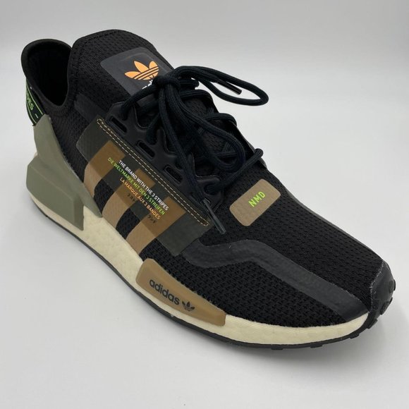 Adidas NMD R1 V2 Black / Cardboard Mens Shoes - Picture 6 of 8